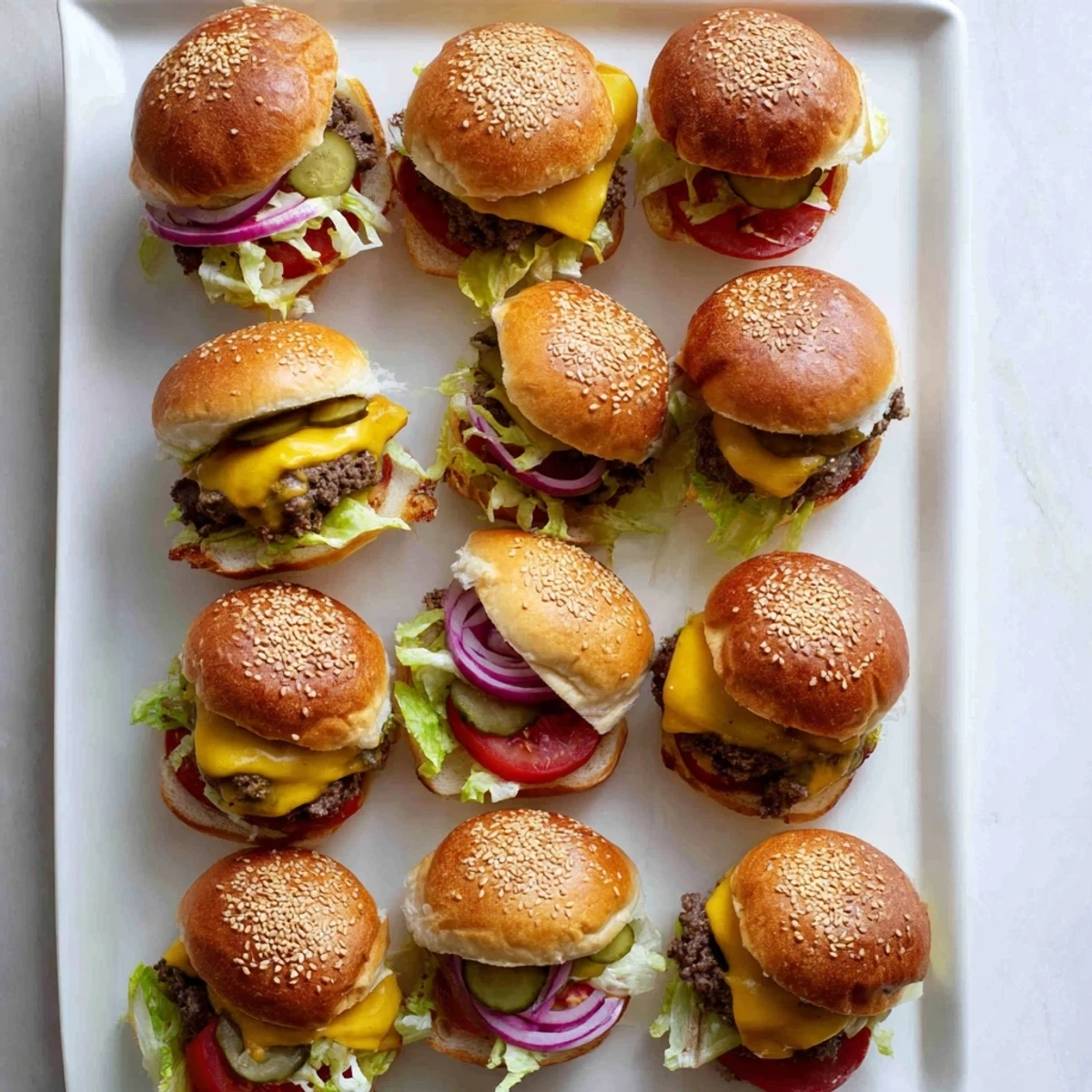 Juicy Mini Beef Sliders with Melting Cheddar and Special Sauce