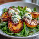 Grilled Peach Burrata Honey