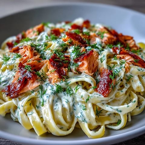 The Best Creamy Salmon Pasta: flaky salmon, lemony sauce, and vibrant herbs.