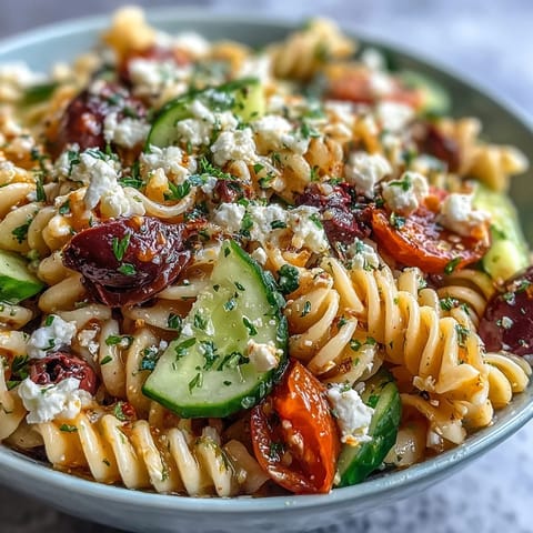 Summer Pasta Greek Olives Feta