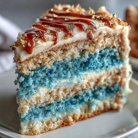 Dark blue and gold ombre layer cake with smooth vanilla buttercream, perfect for a graduation celebration with elegant metallic accents.