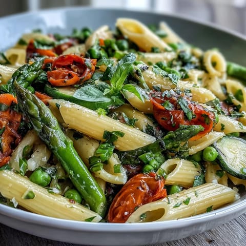 Spring Pasta Primavera Fresh Veggies
