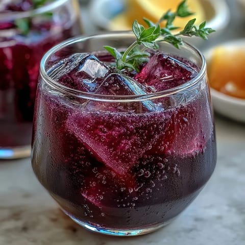 Purple Rain Lavender Lemonade Refresher in a pitcher, showcasing its deep purple hue and floral citrus aroma.