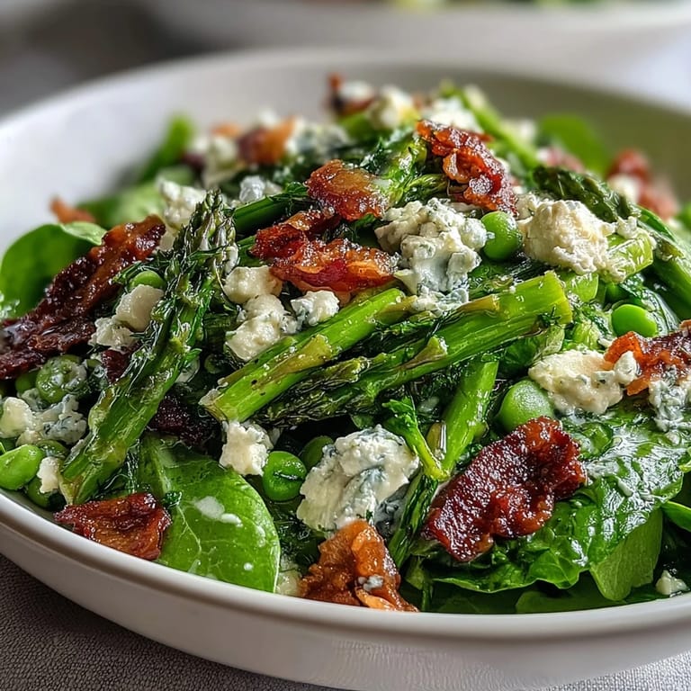 Crisp spring greens tossed with sweet peas, peppery radishes, and a bright lemon vinaigrette for a refreshing seasonal dish