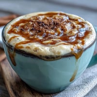 Creamy dandelion tea latte with oat milk and honey, a cozy caffeine-free drink with roasted root tea base.