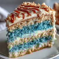 Dark blue and gold ombre layer cake with smooth vanilla buttercream, perfect for a graduation celebration with elegant metallic accents.