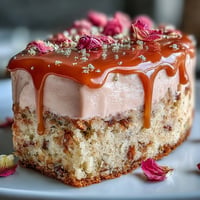Bridal Shower Rosé Velvet Cake with elegant gold drip, a festive pink treat.